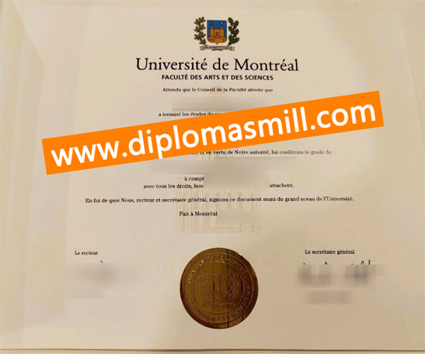 Where to buy fake Université de Montréal degree?