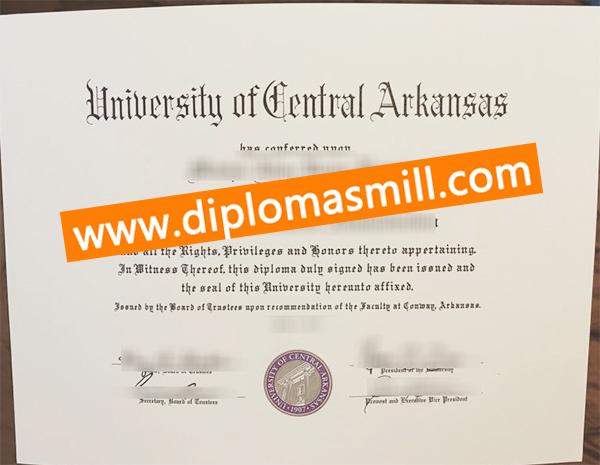 Fake University of Central Arkansas diploma for sale