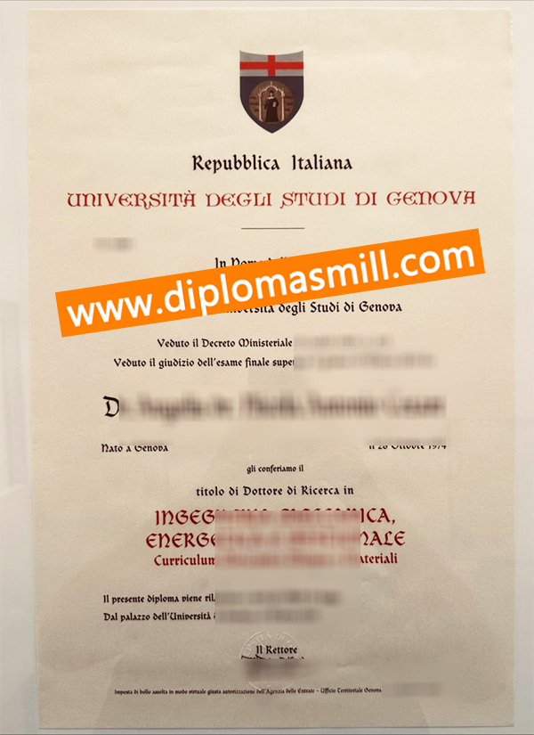 How to get fake University of Genoa certificate?