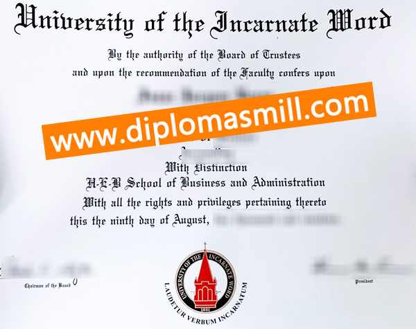 Order fake University of incarnate Word diploma